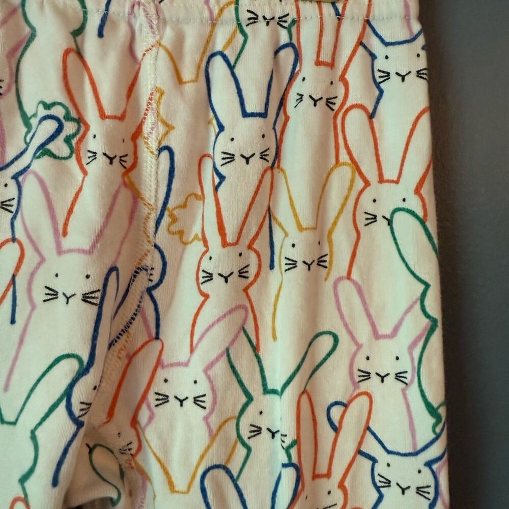 Hanna Andersson Colorful Bunny Print Pajama Pants - Picture 3 of 4